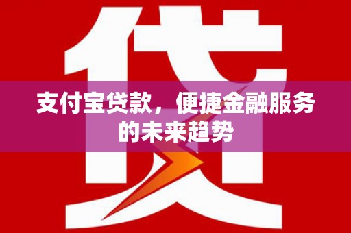 新泰支付宝贷款，便捷金融服务的未来趋势