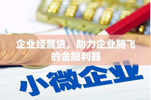 灵宝企业经营贷，助力企业腾飞的金融利器