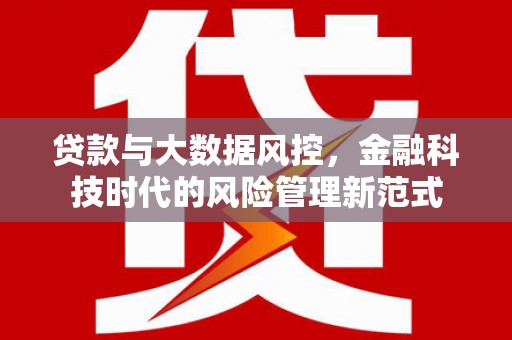 樊城贷款与大数据风控，金融科技时代的风险管理新范式