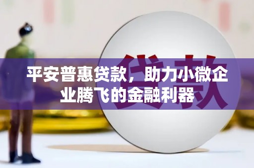 竹南平安普惠贷款，助力小微企业腾飞的金融利器