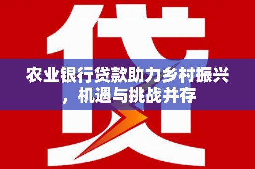 工布江达农业银行贷款助力乡村振兴，机遇与挑战并存