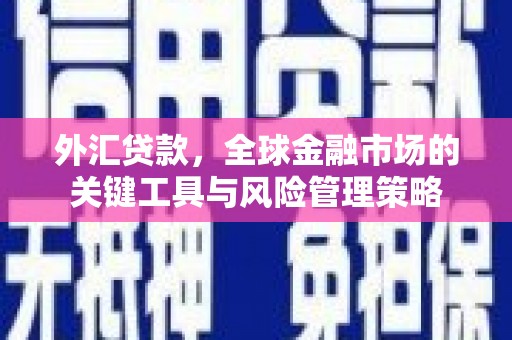 远安外汇贷款，全球金融市场的关键工具与风险管理策略
