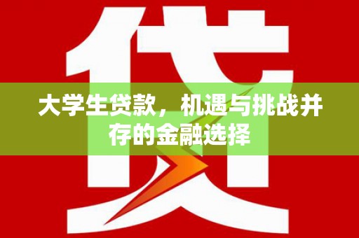 新津大学生贷款，机遇与挑战并存的金融选择